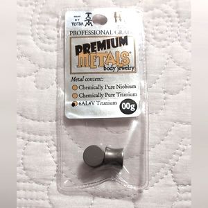 Premium Metals Tears Of The Moon Titanium Plug Earrings NWT Size 00g
